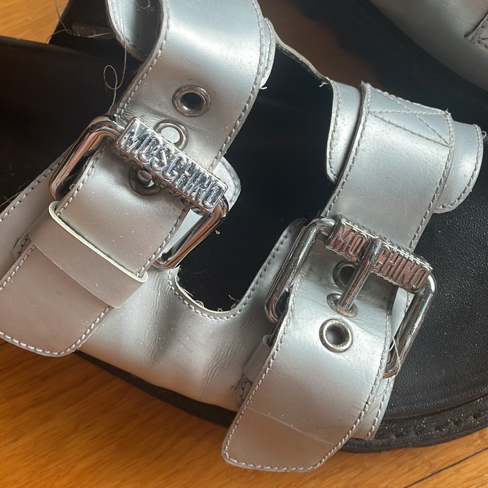 Moschino Buckle Double Strap Sandals - Picture 4 of 6